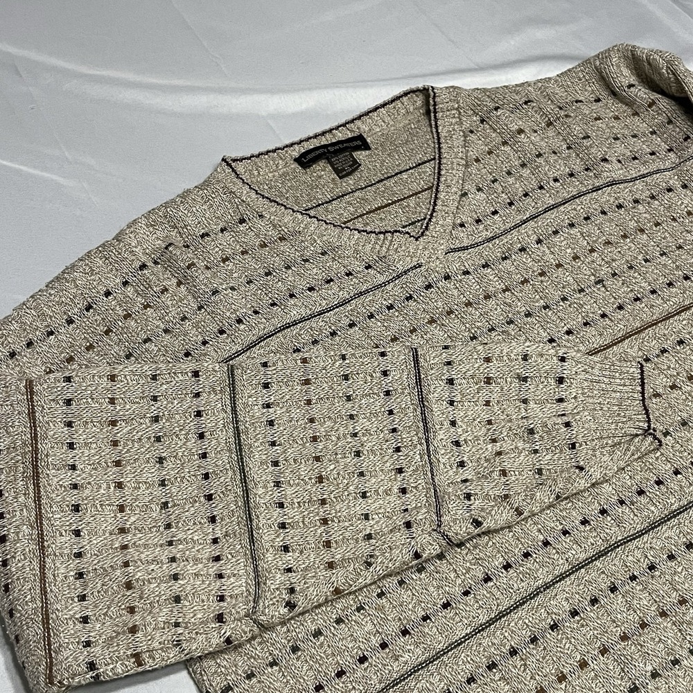 Vintage Liberty Sweater Mens XL 3D Cable Knit Grandpa Cosby Made In USA